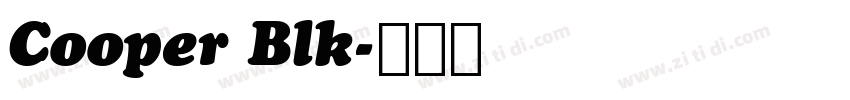 Cooper Blk字体转换
